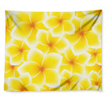 Yellow Frangipani Pattern Print Tapestry
