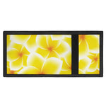 Yellow Frangipani Pattern Print Trifold Wallet