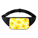 Yellow Frangipani Pattern Print Waist Bag