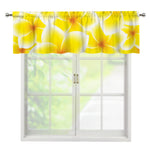 Yellow Frangipani Pattern Print Window Valance