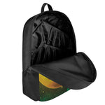Yellow Full Moon Print 17 Inch Backpack