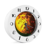 Yellow Full Moon Print Alarm Clock