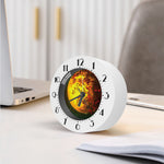 Yellow Full Moon Print Alarm Clock