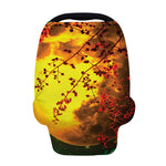 Yellow Full Moon Print Baby Seat Cover
