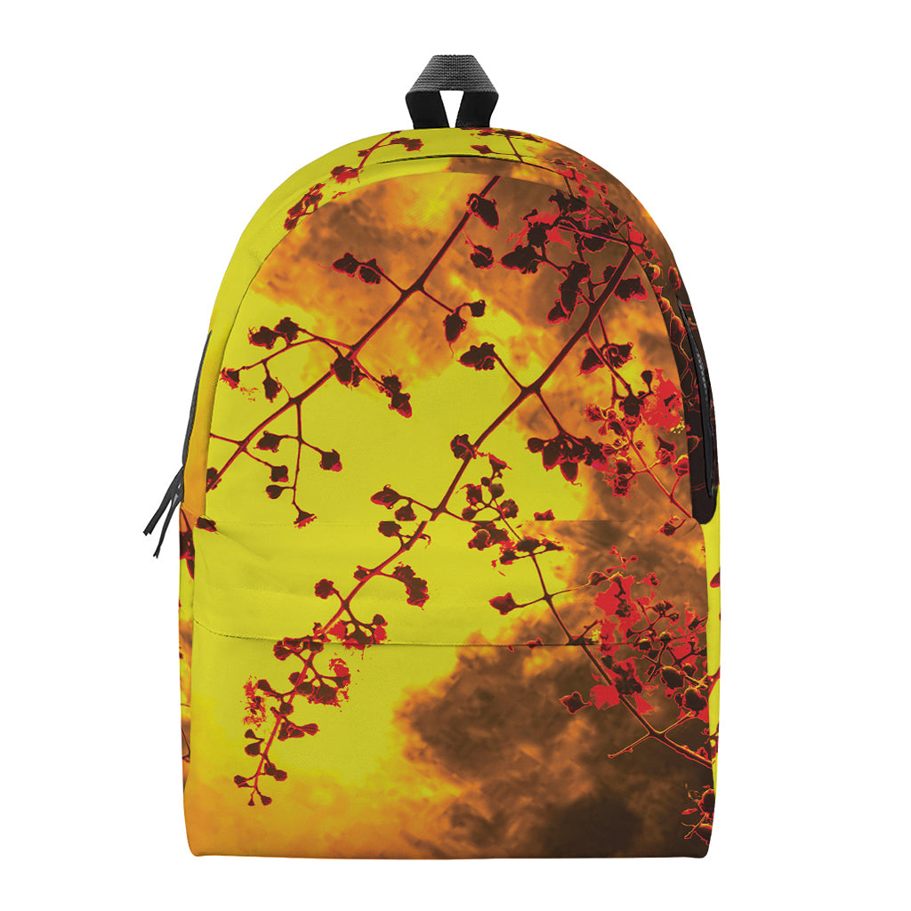 Yellow Full Moon Print Backpack