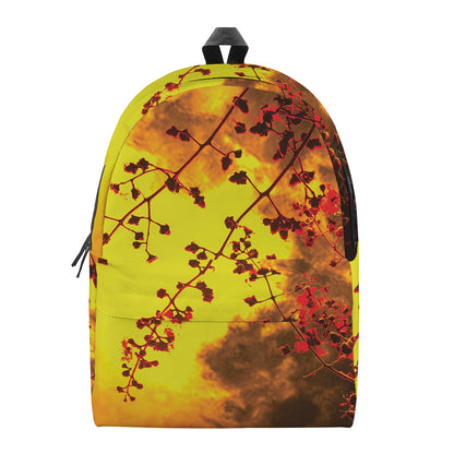 Yellow Full Moon Print Backpack