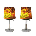 Yellow Full Moon Print Bar Stool Covers