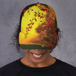 Yellow Full Moon Print Baseball Cap