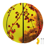 Yellow Full Moon Print Basketball