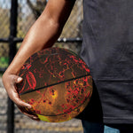 Yellow Full Moon Print Basketball