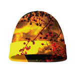 Yellow Full Moon Print Beanie
