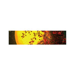 Yellow Full Moon Print Bed Runner
