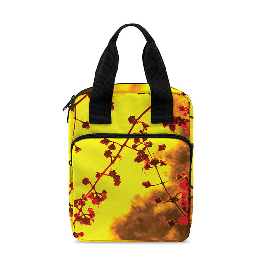 Yellow Full Moon Print Bible Tote Bag