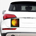 Yellow Full Moon Print Car Sticker