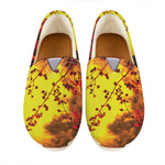 Yellow Full Moon Print Casual Shoes
