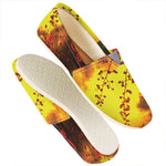 Yellow Full Moon Print Casual Shoes