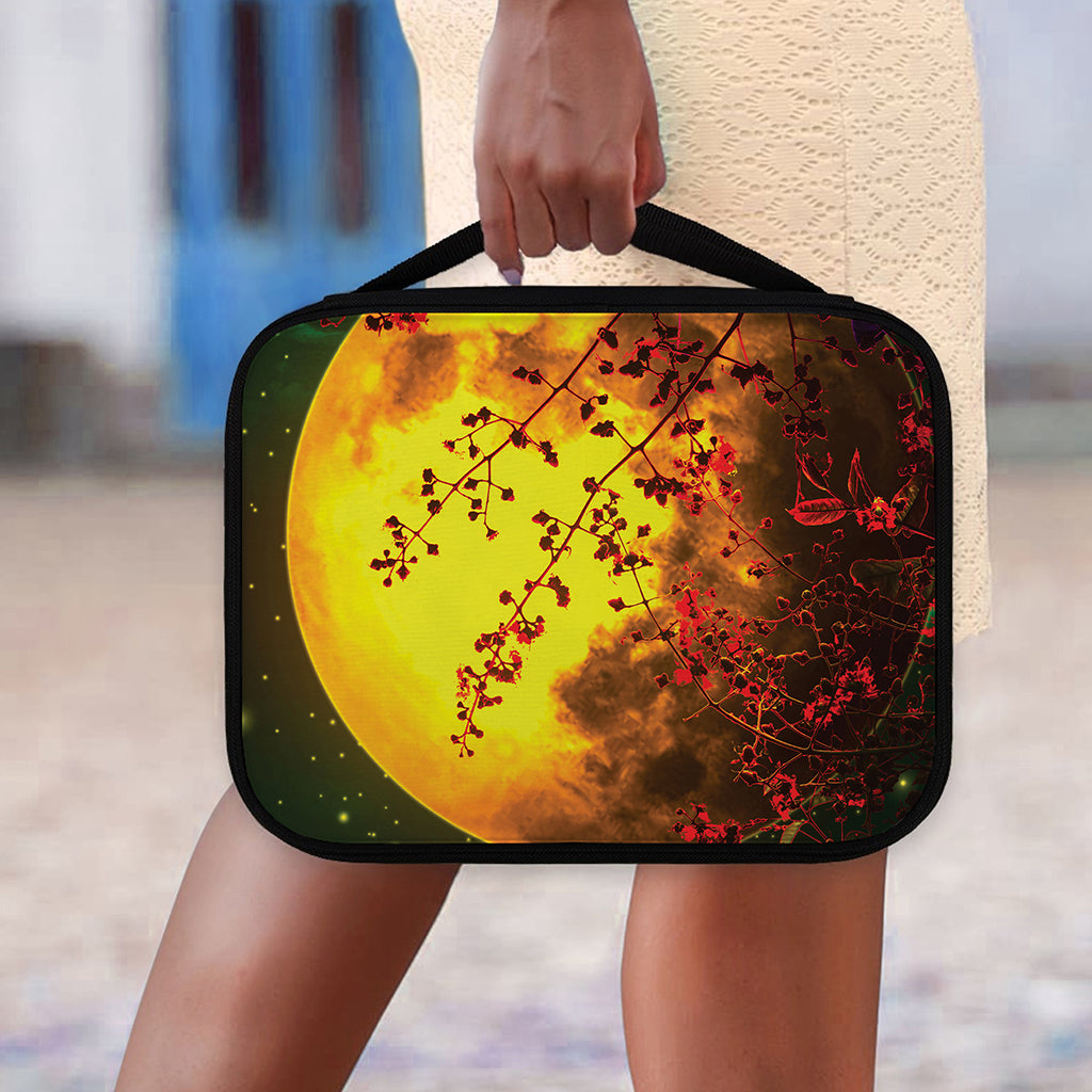 Yellow Full Moon Print Classic Bible Case