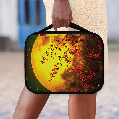 Yellow Full Moon Print Classic Bible Case