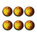 Yellow Full Moon Print Coaster Set