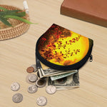 Yellow Full Moon Print Coin Purse