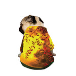 Yellow Full Moon Print Dog Zip Up Jacket