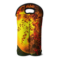 Yellow Full Moon Print Double Neoprene Wine Tote