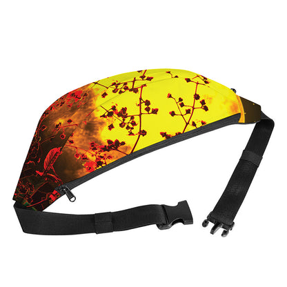 Yellow Full Moon Print Fanny Pack