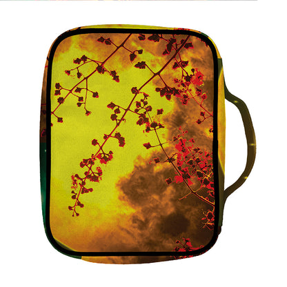 Yellow Full Moon Print Front Pocket Bible Bag