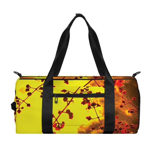 Yellow Full Moon Print Gym Bag