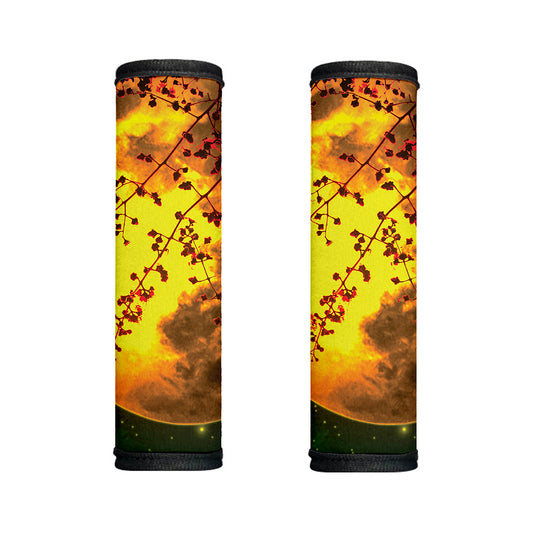 Yellow Full Moon Print Handle Covers