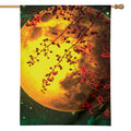 Yellow Full Moon Print House Flag