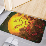 Yellow Full Moon Print Indoor Door Mat