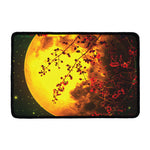 Yellow Full Moon Print Kitchen Mat