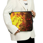 Yellow Full Moon Print Laptop Sleeve