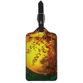 Yellow Full Moon Print Luggage Tag