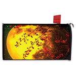 Yellow Full Moon Print Mailbox Cover