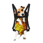 Yellow Full Moon Print Pet Carrier Backpack