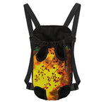 Yellow Full Moon Print Pet Carrier Backpack