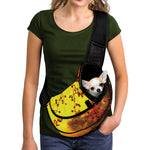 Yellow Full Moon Print Pet Sling Carrier