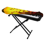 Yellow Full Moon Print Piano Keyboard Cover