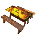 Yellow Full Moon Print Picnic Table Cover
