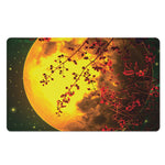 Yellow Full Moon Print Polyester Doormat
