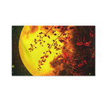 Yellow Full Moon Print Polyester Flag