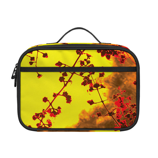 Yellow Full Moon Print Portable Lunch Bag