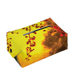 Yellow Full Moon Print Rectangle Tissue Box Cover