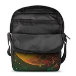 Yellow Full Moon Print Rectangular Crossbody Bag