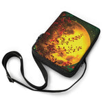 Yellow Full Moon Print Rectangular Crossbody Bag