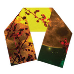 Yellow Full Moon Print Scarf