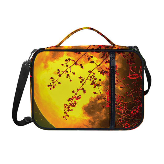 Yellow Full Moon Print Shoulder Strap Bible Bag