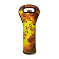Yellow Full Moon Print Single Neoprene Wine Tote